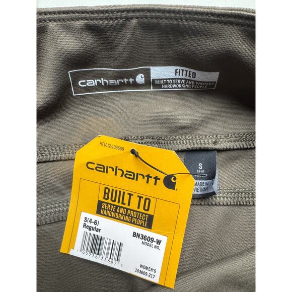 Carhartt Pants Womens Small Brown BN3609-W Force Fitted Workwear Stretch Utility - Picture 9 of 11